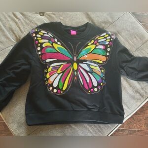 Queen of sparkles Colorful Butterfly Sweatshirt